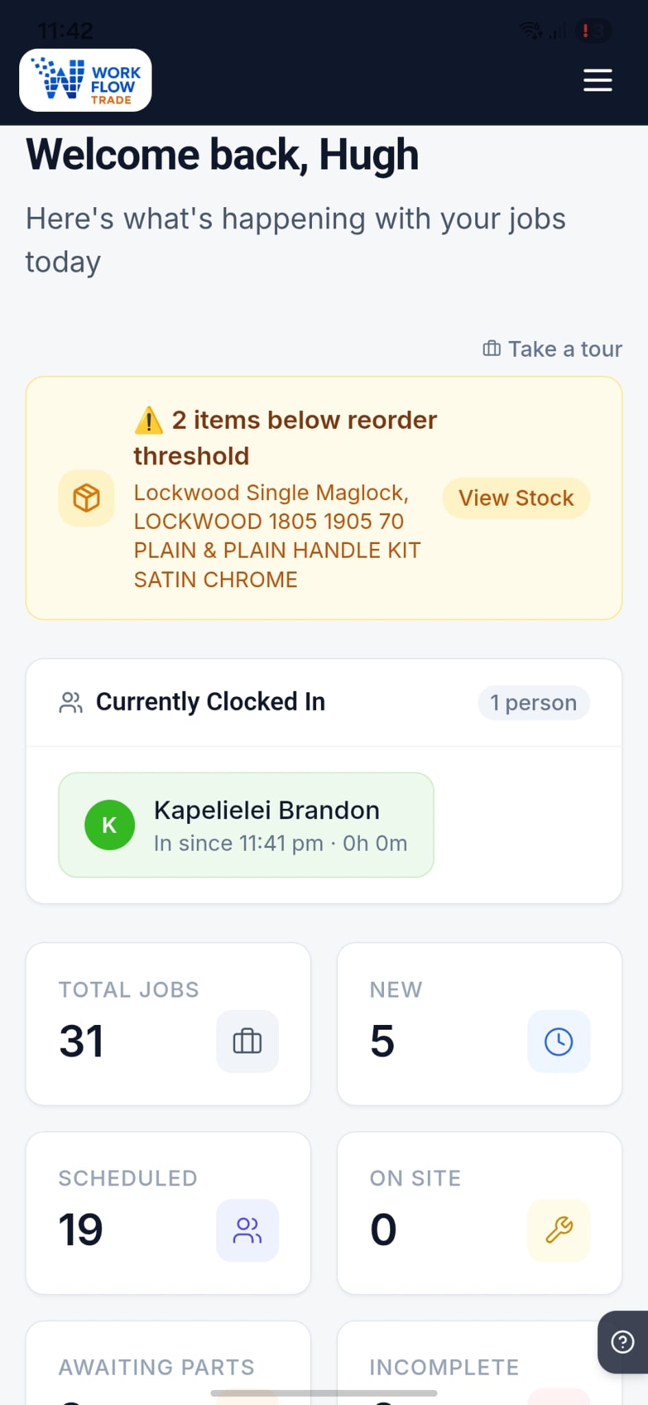 Mobile dashboard